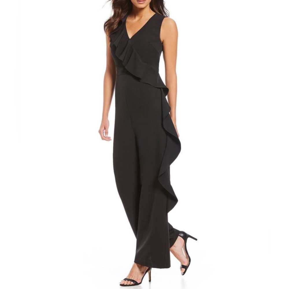 Antonio Melani *** BLACK *** Ruffle jumpsuit Size 14 NWT NEW